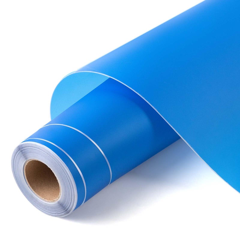 HTVRONT Stencil Vinyl Adhesive Material - 12    x 50 FT Light Blue Adhesive Stencil Vinyl for Cricut & Silhouette Machine - Image 1